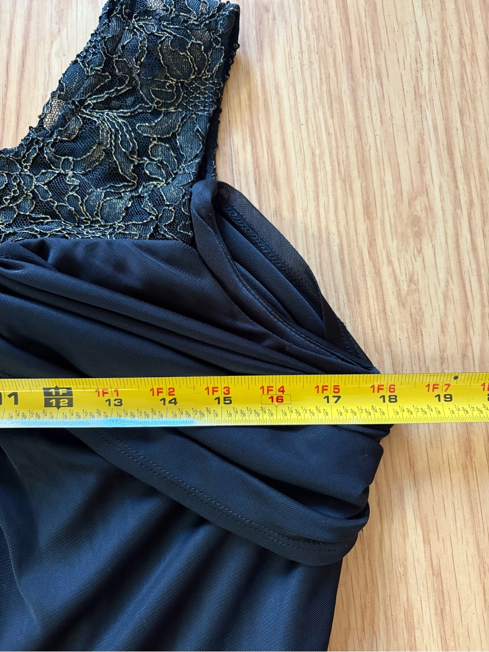 Thalia Sodi black & gold cold shoulder stretchy sheath dress sz 12 dark romantic - Picture 4 of 10